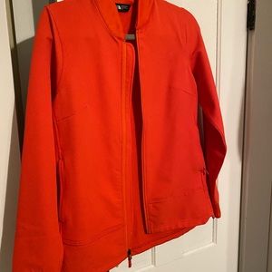 The North Face bright red jacket